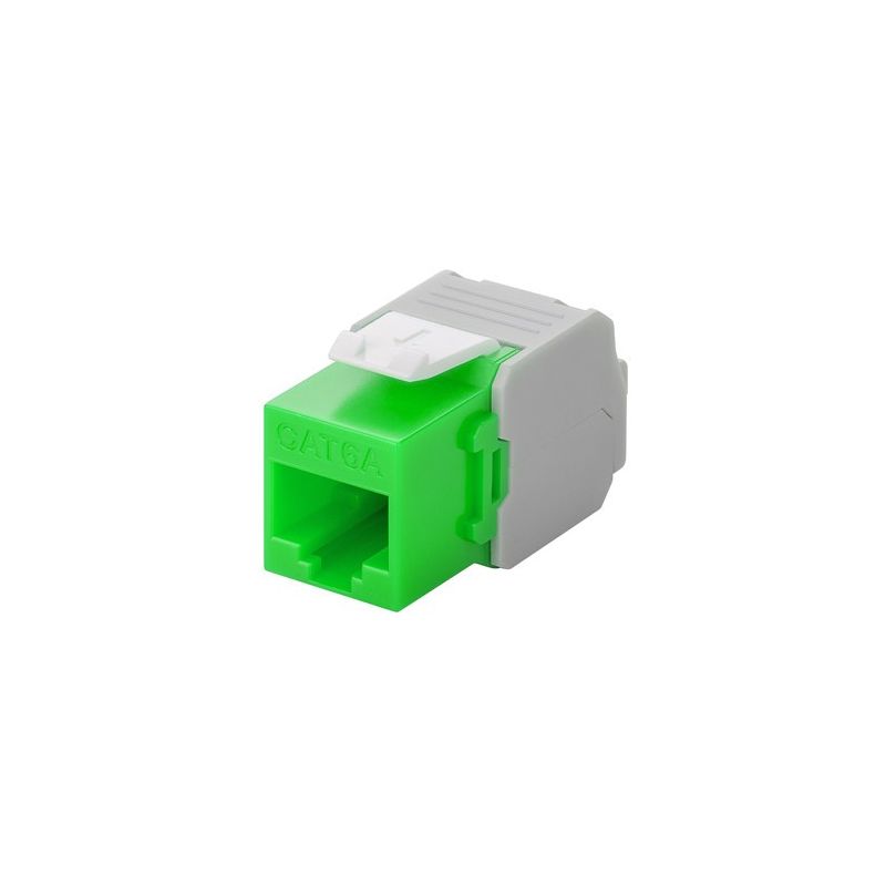 CAT6a UTP Keystone Connector - Værktøjsløs - Grøn