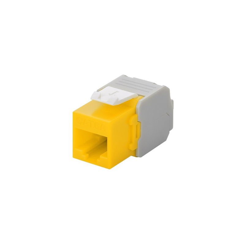 CAT6a UTP Keystone Connector - Værktøjsløs - Gul