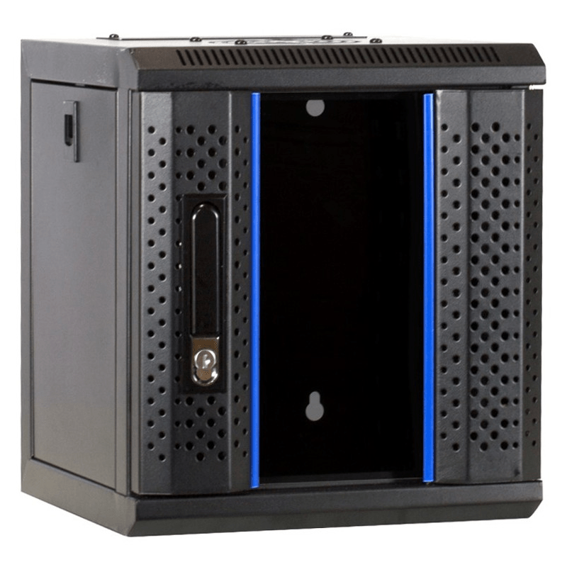 10 tommer 4U serverskab med glaslåge 312x310x264mm (BxDxH)