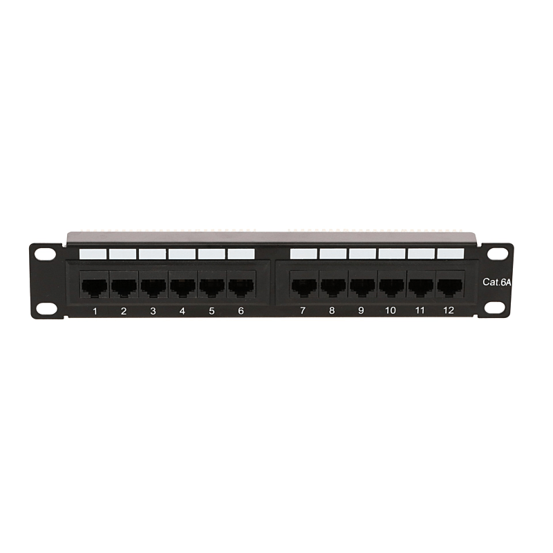 10 tommer CAT6a UTP patchpanel - 12 porte