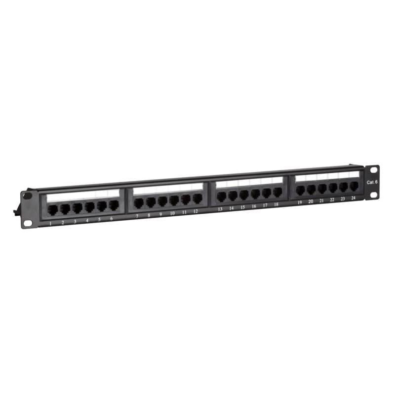 CAT6 UTP patch panel - 24 porte