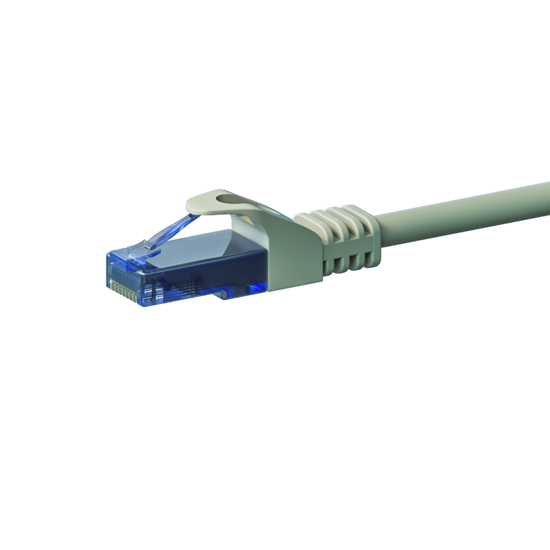 UTP CAT6a patchkabel 2m grå - 100% kobber