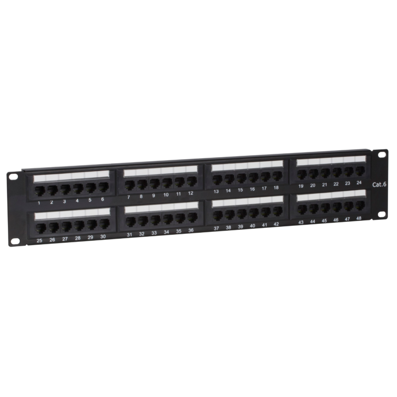 CAT6 UTP patch panel - 48 porte