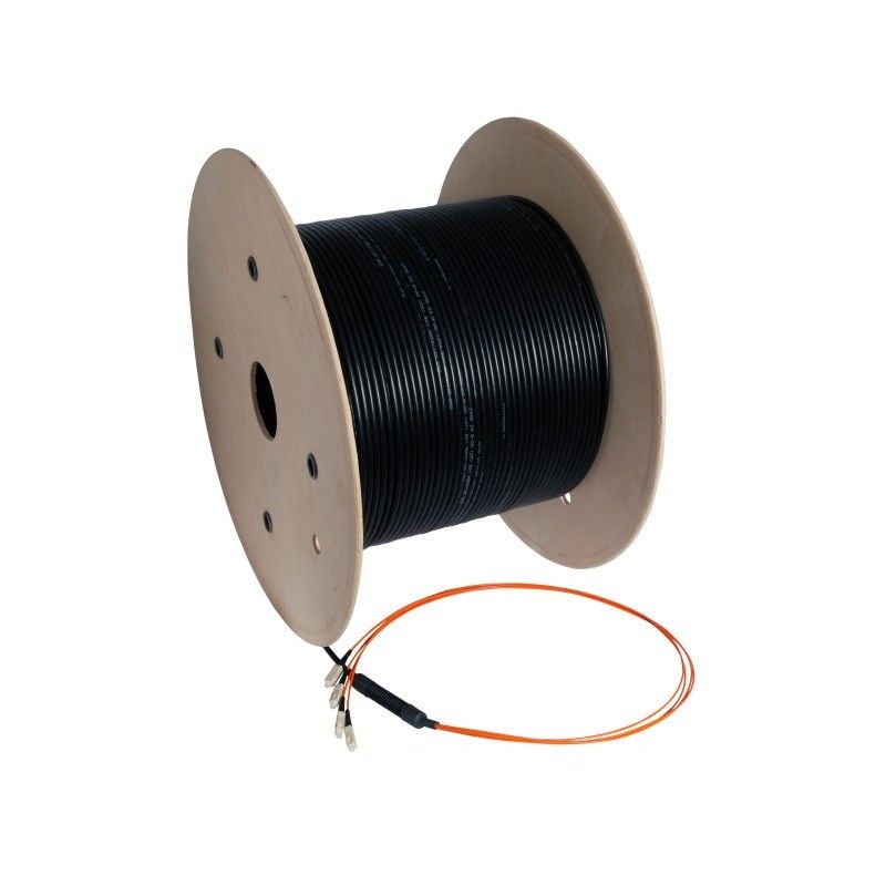 OS2 fiberoptisk kabel brugerdefineret 8 fibre inkl. stik