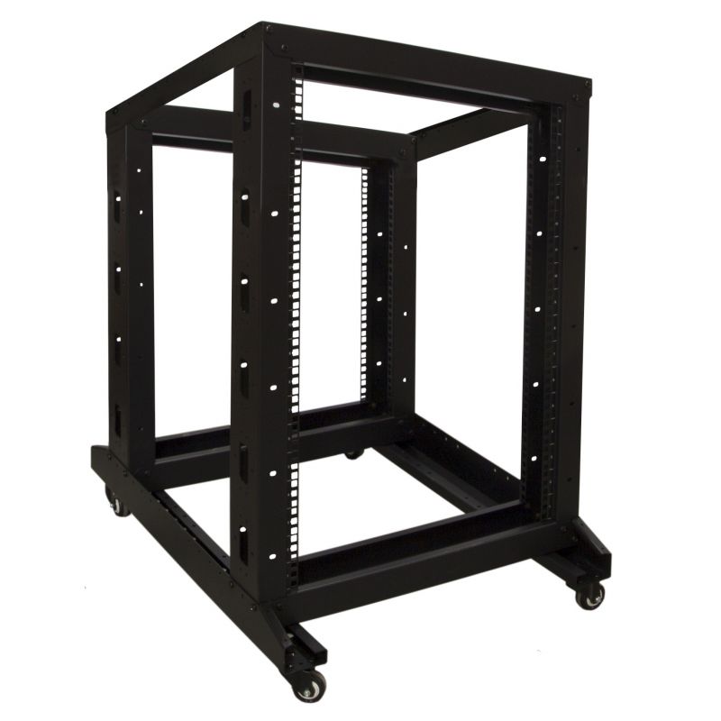 18U relæstativ på hjul 600x800x1000mm (BxDxH)