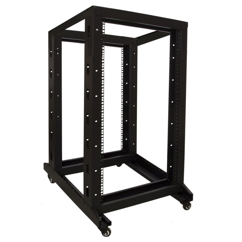 22U relæstativ på hjul 600x800x1200mm (BxDxH)