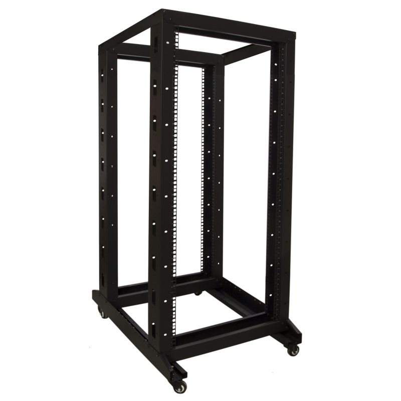 27U relæstativ på hjul 600x800x1400mm (BxDxH)