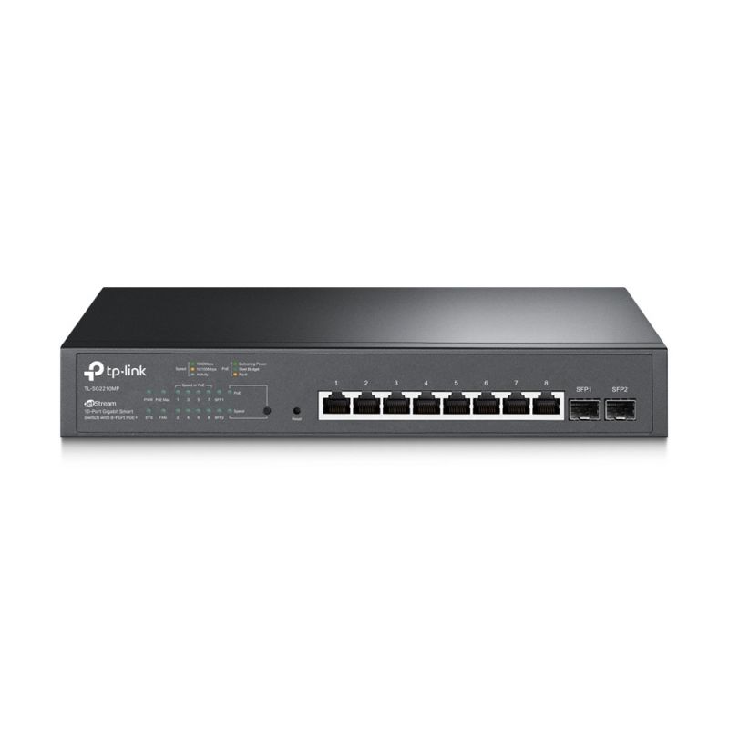 TP-Link 10-Port JetStream 2210MP administreret smart PoE-switch